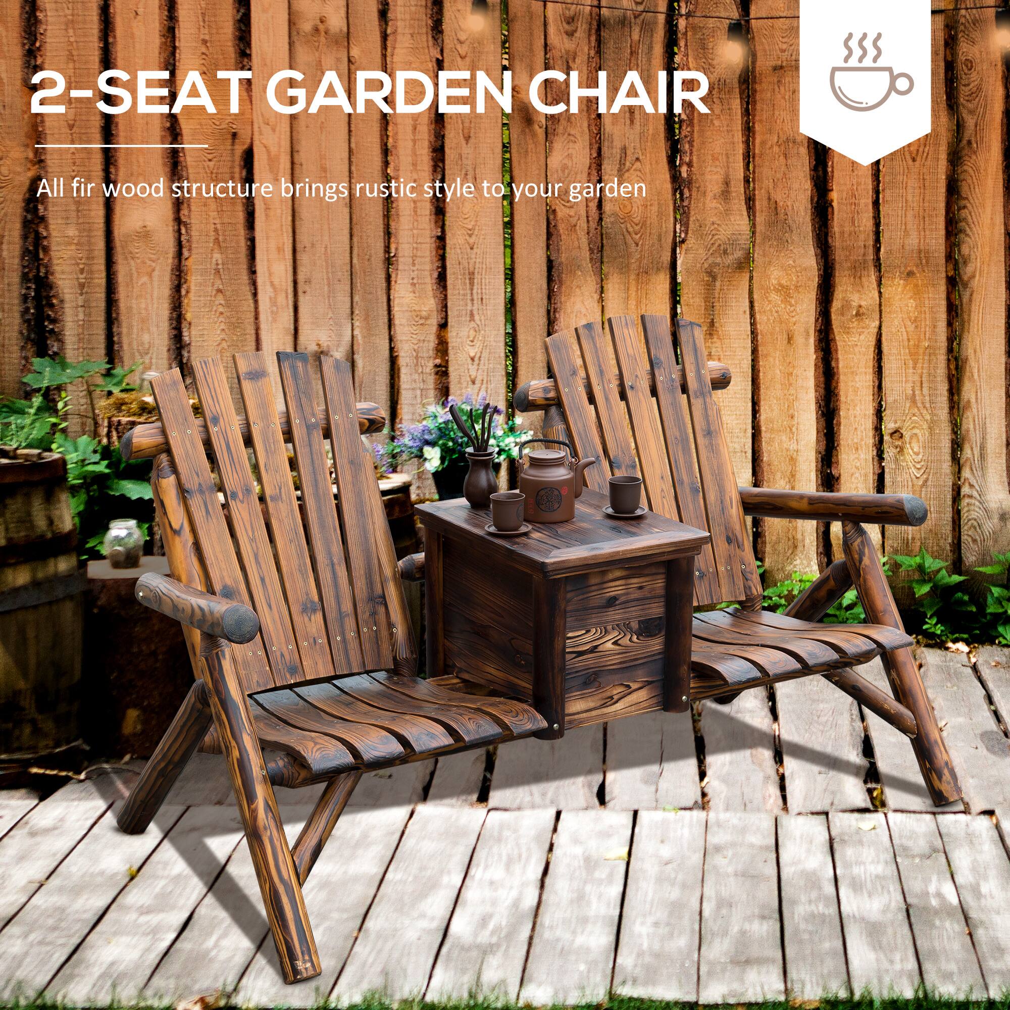 2-SEAT GARDEN CHAIR

All fir wood structure brings rustic style to your garden