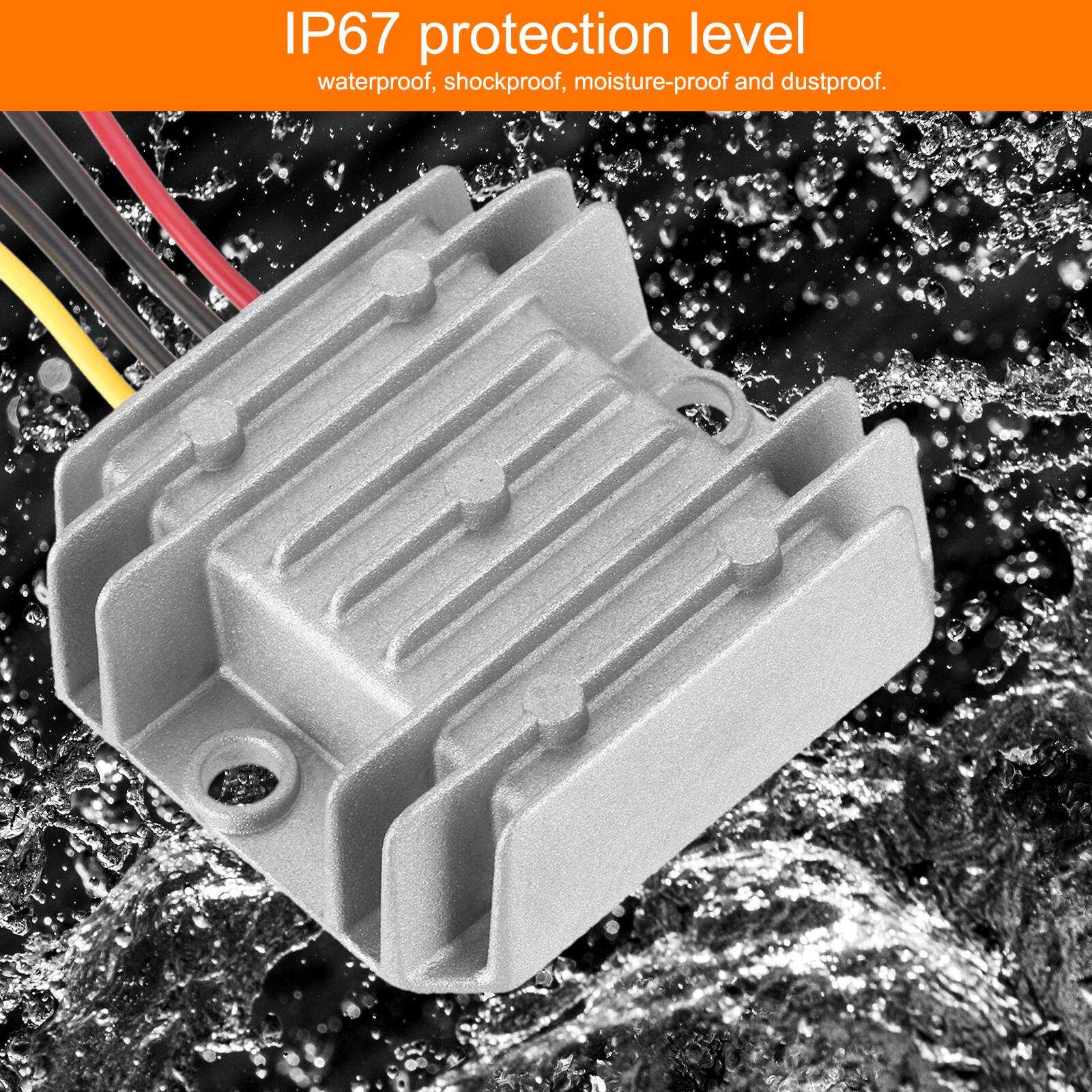 IP67 protection level waterproof, shockproof, moisture-proof and dustproof.