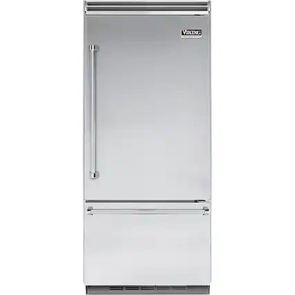 Front. Viking - Professional 5 Series Quiet Cool 20.4 Cu. Ft. Bottom-Freezer Built-In Refrigerator - Stainless Steel.
