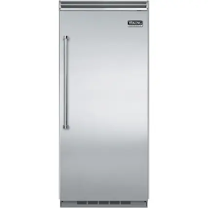 Front. Viking - Professional 5 Series Quiet Cool 22.8 Cu. Ft. Refrigerator - Stainless Steel.