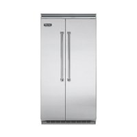 Viking - Professional 5 Series Quiet Cool 25.3 Cu. Ft. Side-by-Side Built-In Refrigerator - Stainless Steel - Front_Zoom