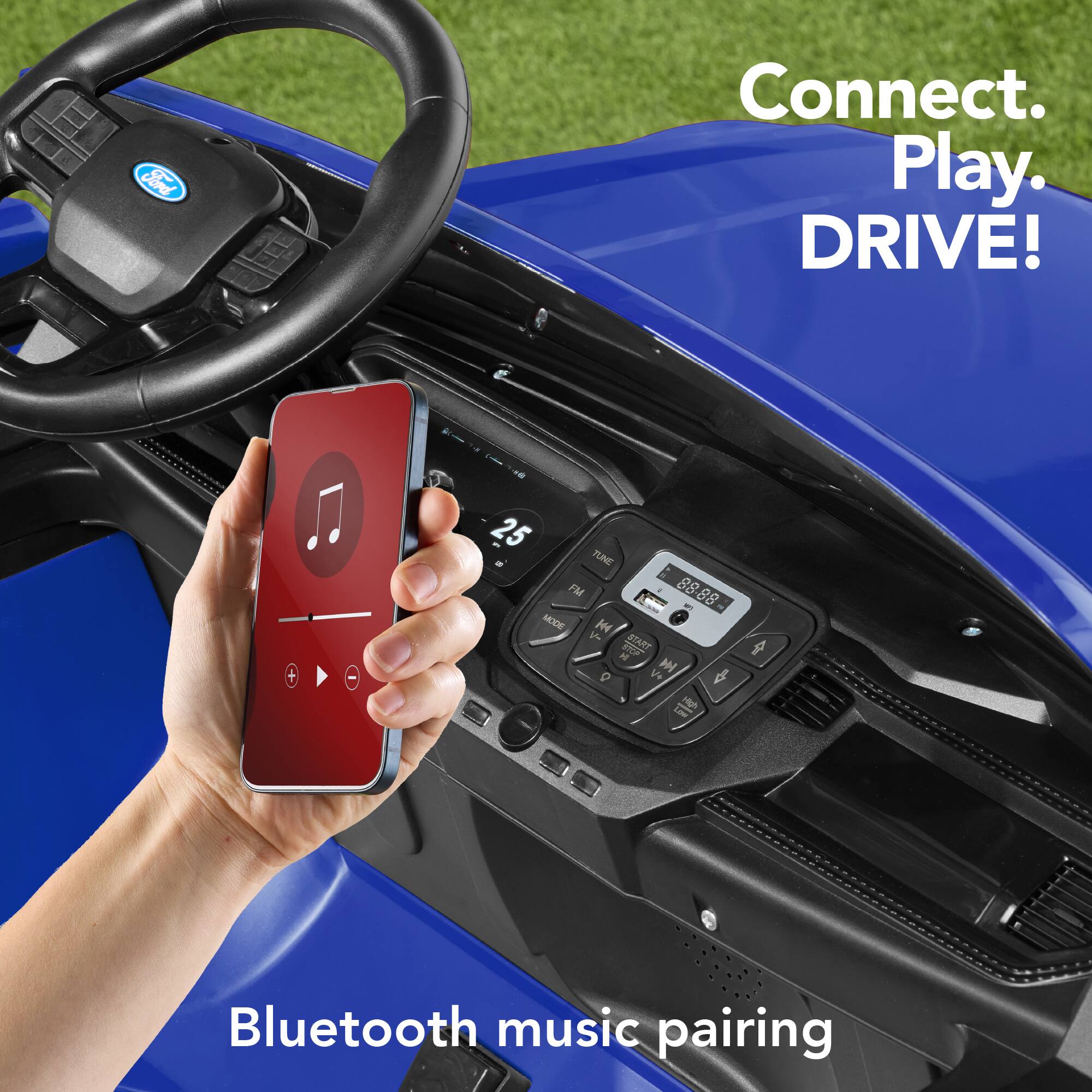 Connect. Play. DRIVE!  
Bluetooth music pairing