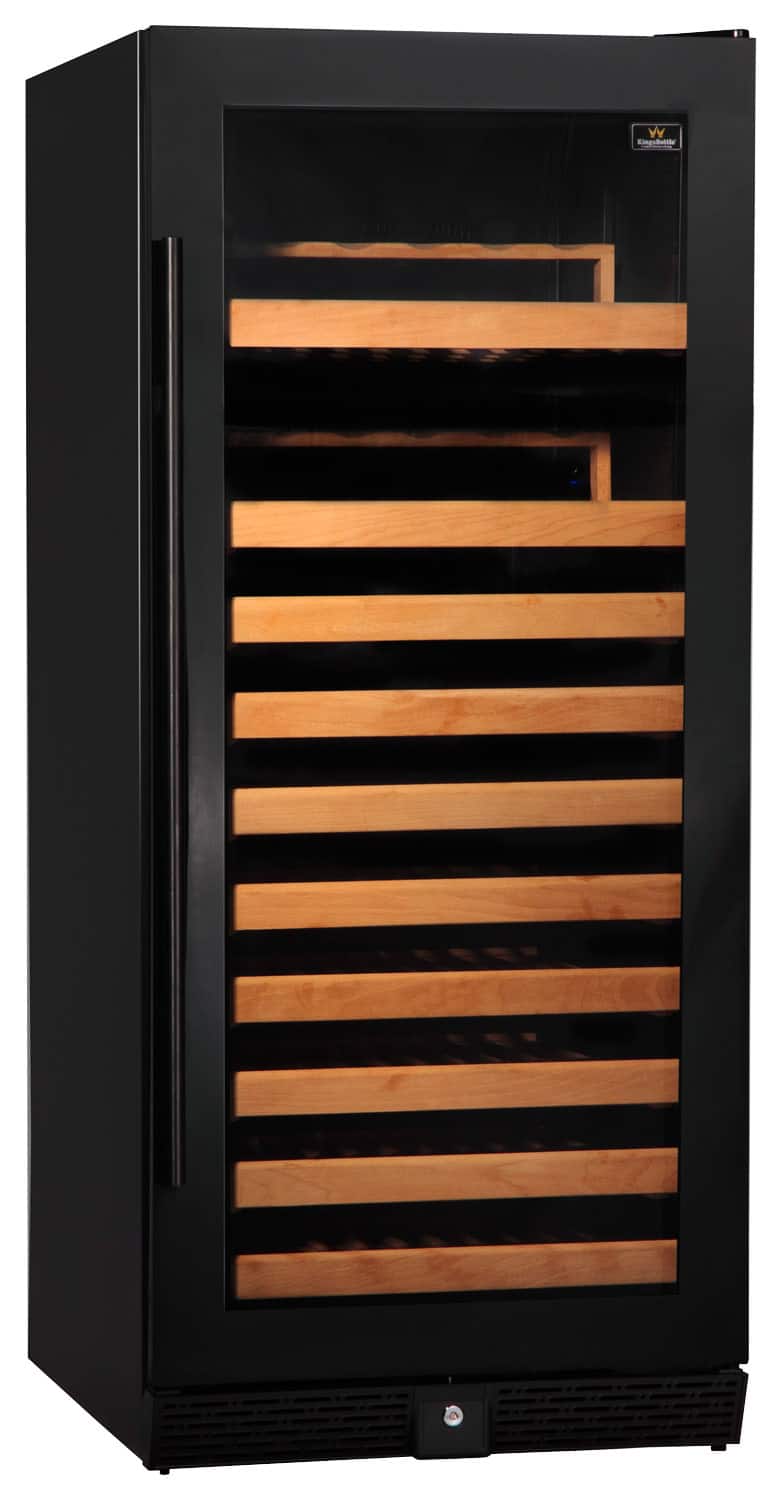 Front Zoom. KingsBottle - 100-Bottle Wine Cooler - Black.