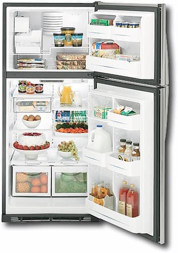 Alt View Standard 1. GE - Profile 17.9 Cu. Ft. Frost-Free Top-Mount Refrigerator - Stainless-Steel.