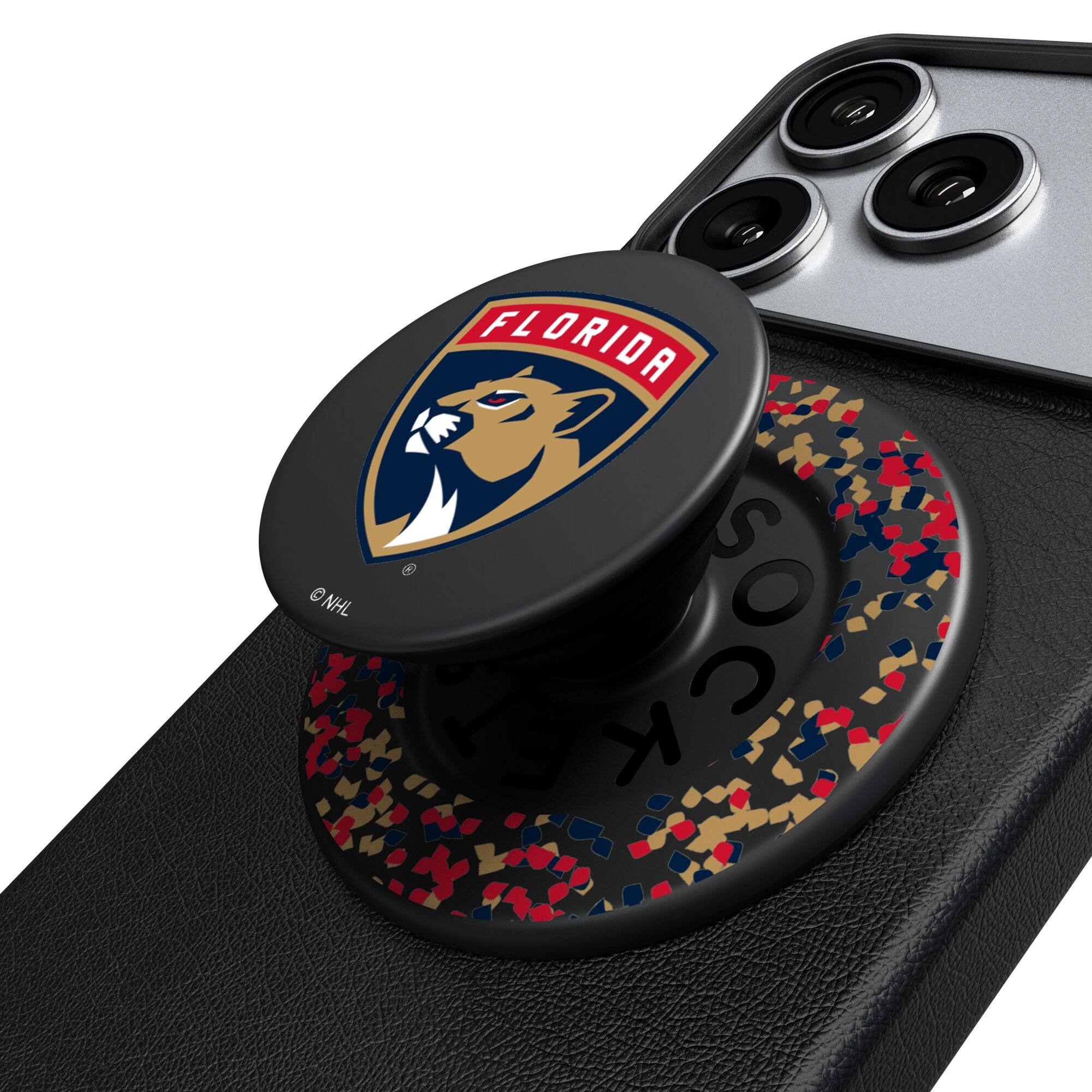 Keyscaper - Florida Panthers Confetti Magnetic Phone Grip & Stand - No Size - Black