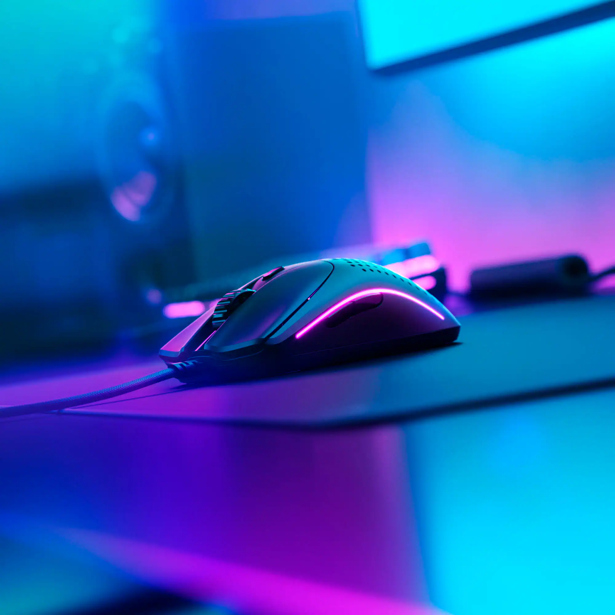 Alt View 15. Glorious - Model O 2 Lightweight Wired Optical Gaming Mouse with BAMF 2.0 Sensor - Matte Black.