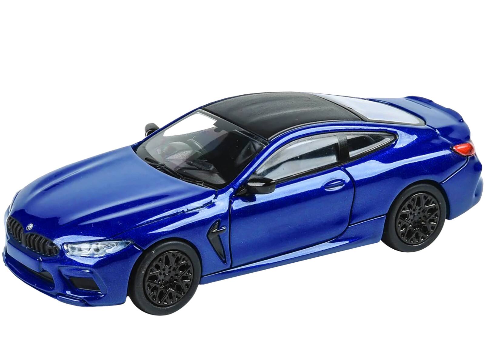 Alt View 1. Paragon - BMW M8 Coupe Marina Bay Blue Metallic with Black Top 1/64 Diecast Model Car by Paragon.