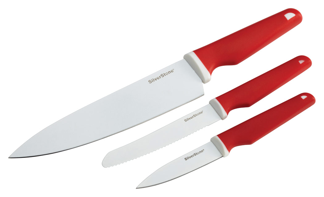 Best Buy: SilverStone 3-Piece Paring Knife Set Chili Red/Mango Yellow/Ocean  Blue 51259