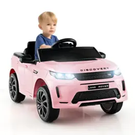 Gymax - 12V Kids Ride On Car Licensed Land Rover Electric Vehicle w/ Remote Control - Pink