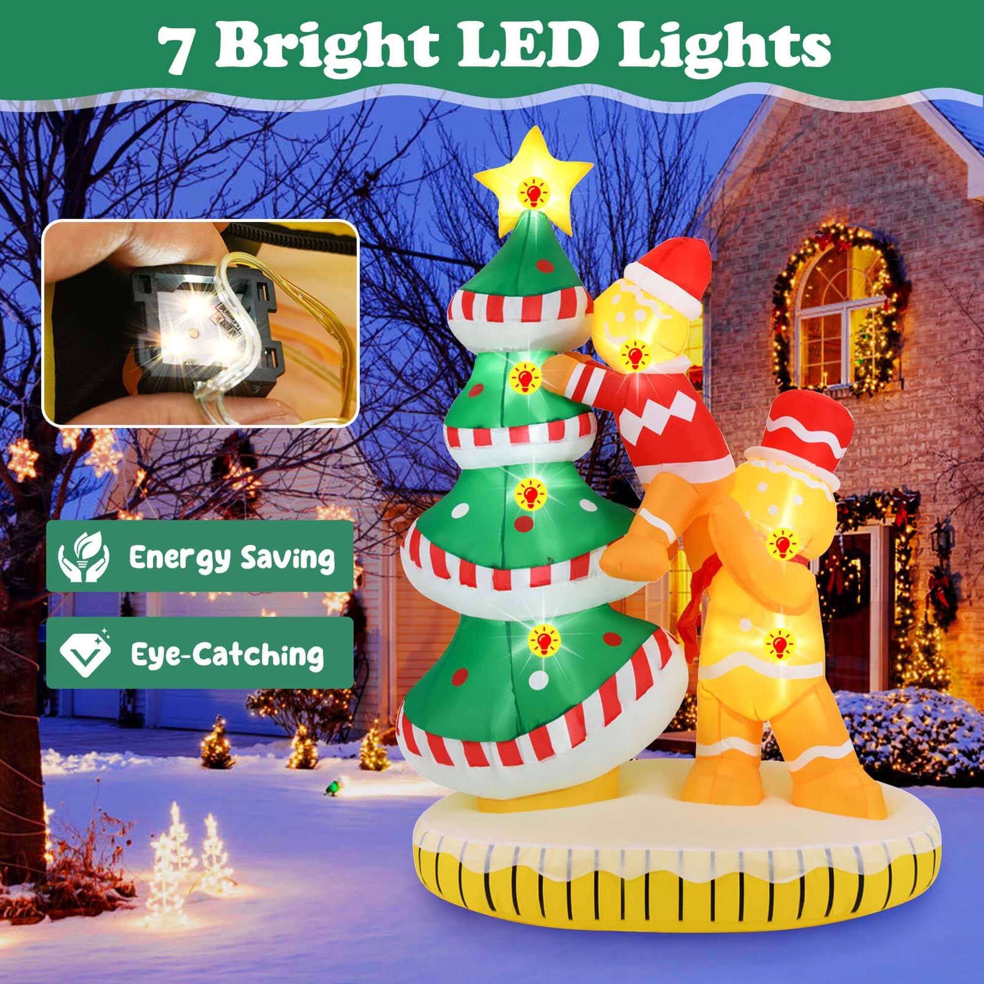 7 Bright LED Lights, Energy Saving, Eye-Catching