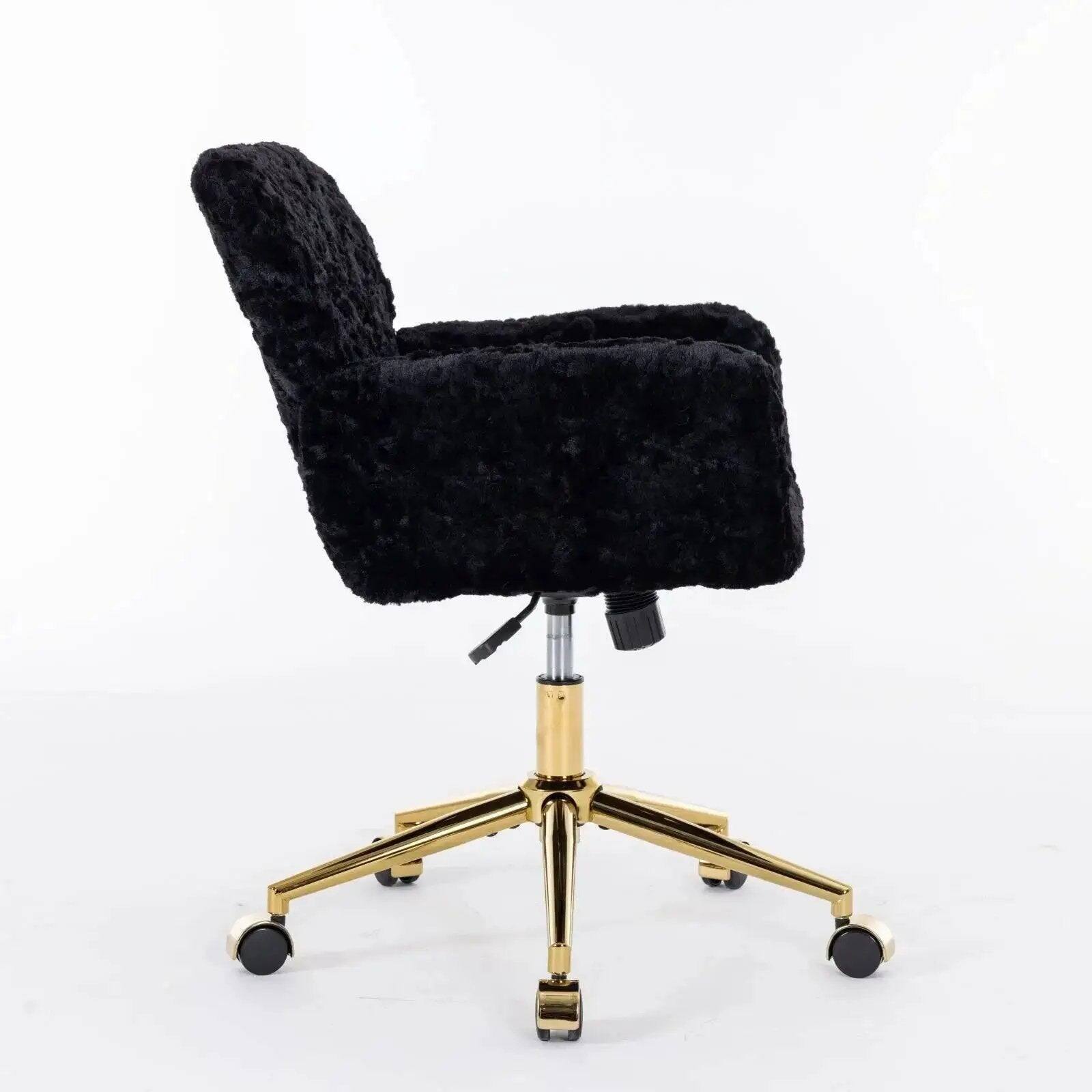 Platinum Level Upholstered Office Chair with Adjustable Swivel Gold ...