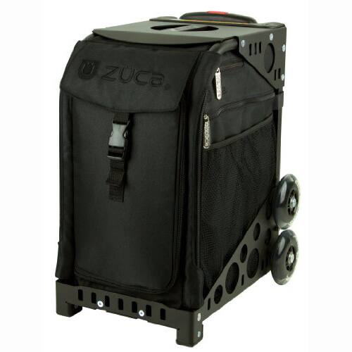 Front. Zuca - Zuca Stealth Insert Bag & Sport Frame (Black / Plain Wheels) - Black.