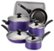 Angle Zoom. Farberware - 15-Piece Cookware Set - Purple.