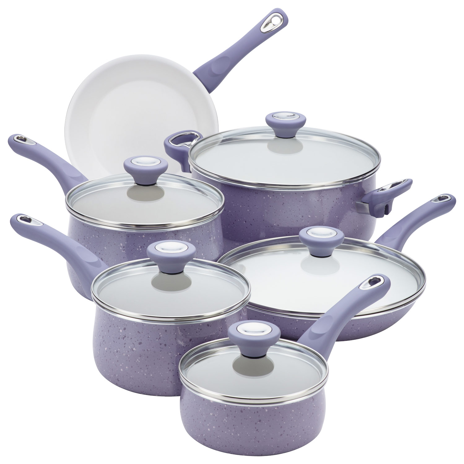 Best Buy: Farberware New Traditions 14-Piece Cookware Set Lavender 16013