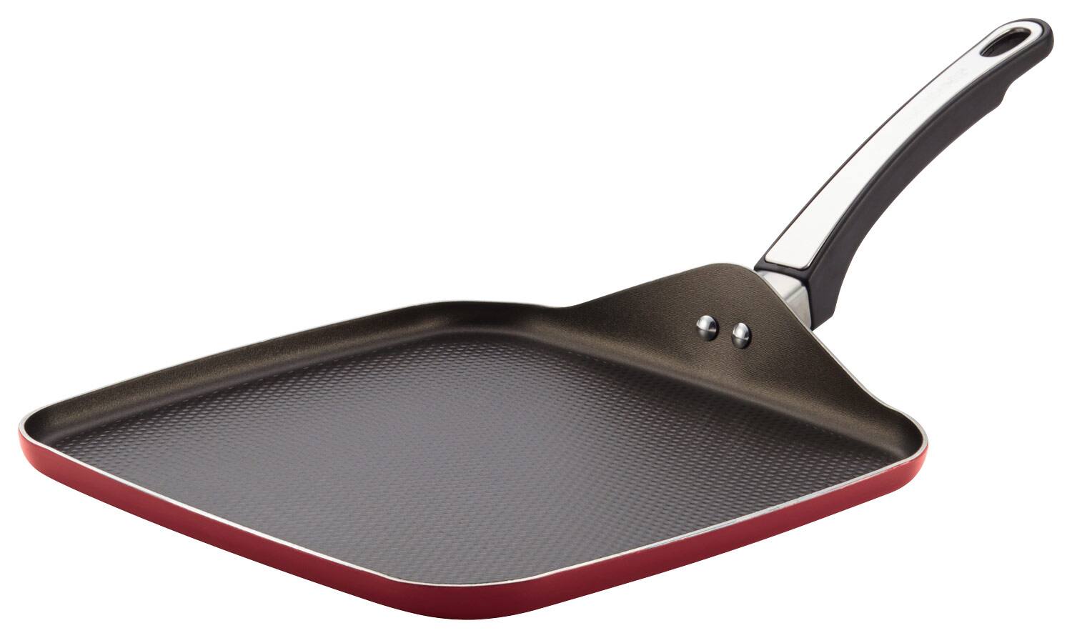 Angle. Farberware - 11" Square Griddle - Red.