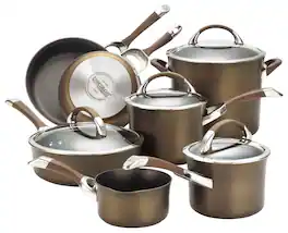 Circulon - Symmetry 11-Piece Cookware Set - Chocolate