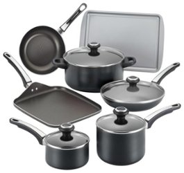 Farberware - 17-Piece Cookware Set - Black - Angle_Zoom