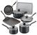 Angle. Farberware - 17-Piece Cookware Set - Black.
