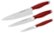 Angle Zoom. Rachael Ray - Cucina 3-Piece Knife Set - Silver/Cranberry Red.