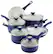 Angle. Farberware - New Traditions 14-Piece Cookware Set - Blue.