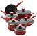 Angle. Farberware - New Traditions 14-Piece Cookware Set - Red.