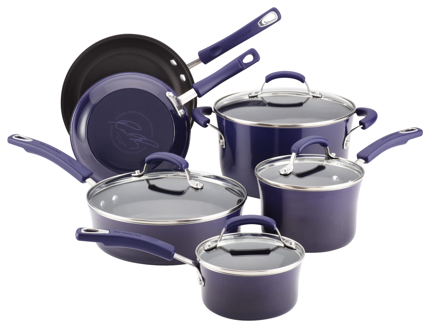 Rachael Ray Create Delicious 13-Piece Cookware Set Purple Shimmer 12154 -  Best Buy