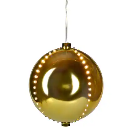 Front. Celebrations - Celebrations Platinum LED Clear/Warm White Lighted Ornament 6 in. Hanging Decor - Warm White.