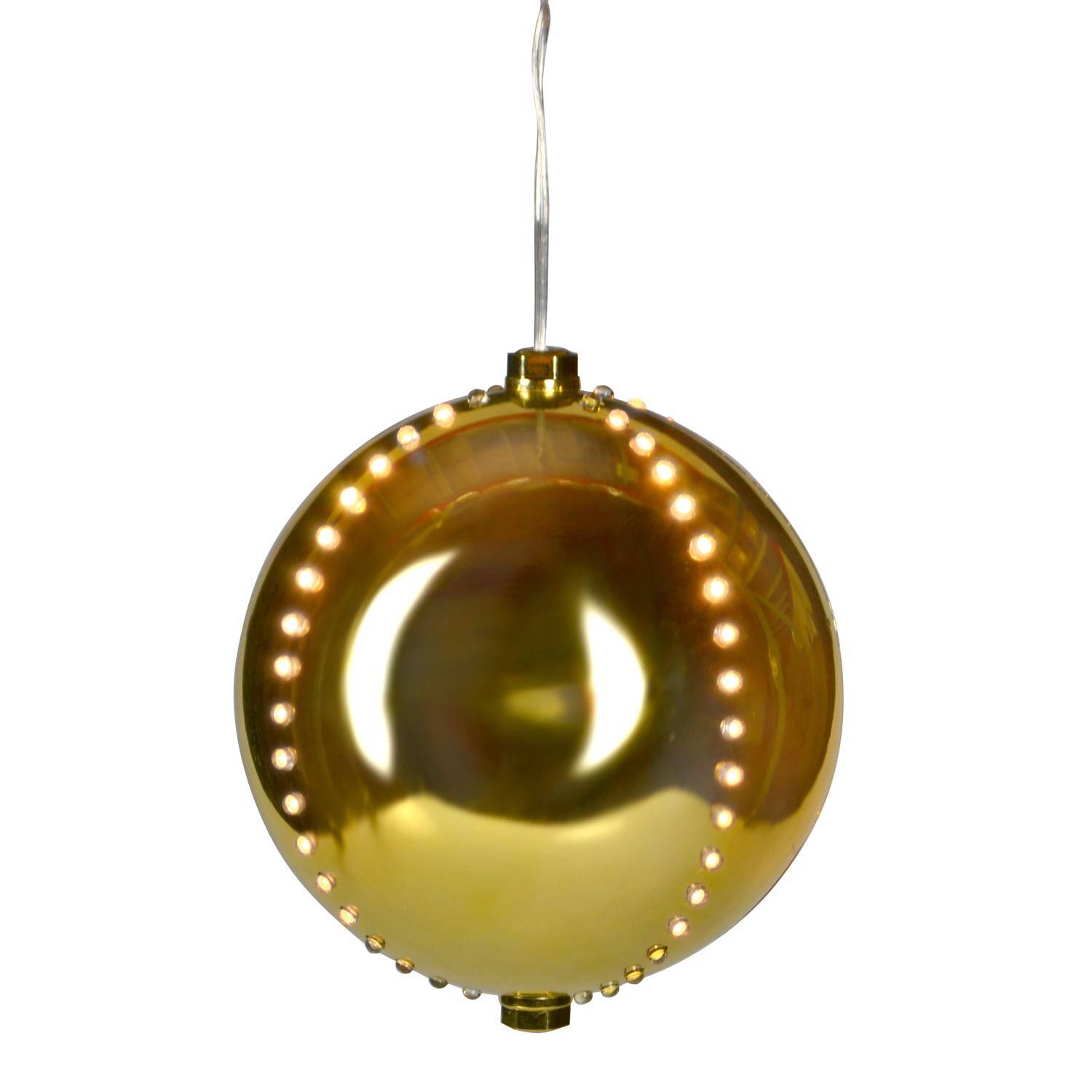 Front. Celebrations - Celebrations Platinum LED Clear/Warm White Lighted Ornament 6 in. Hanging Decor - Warm White.