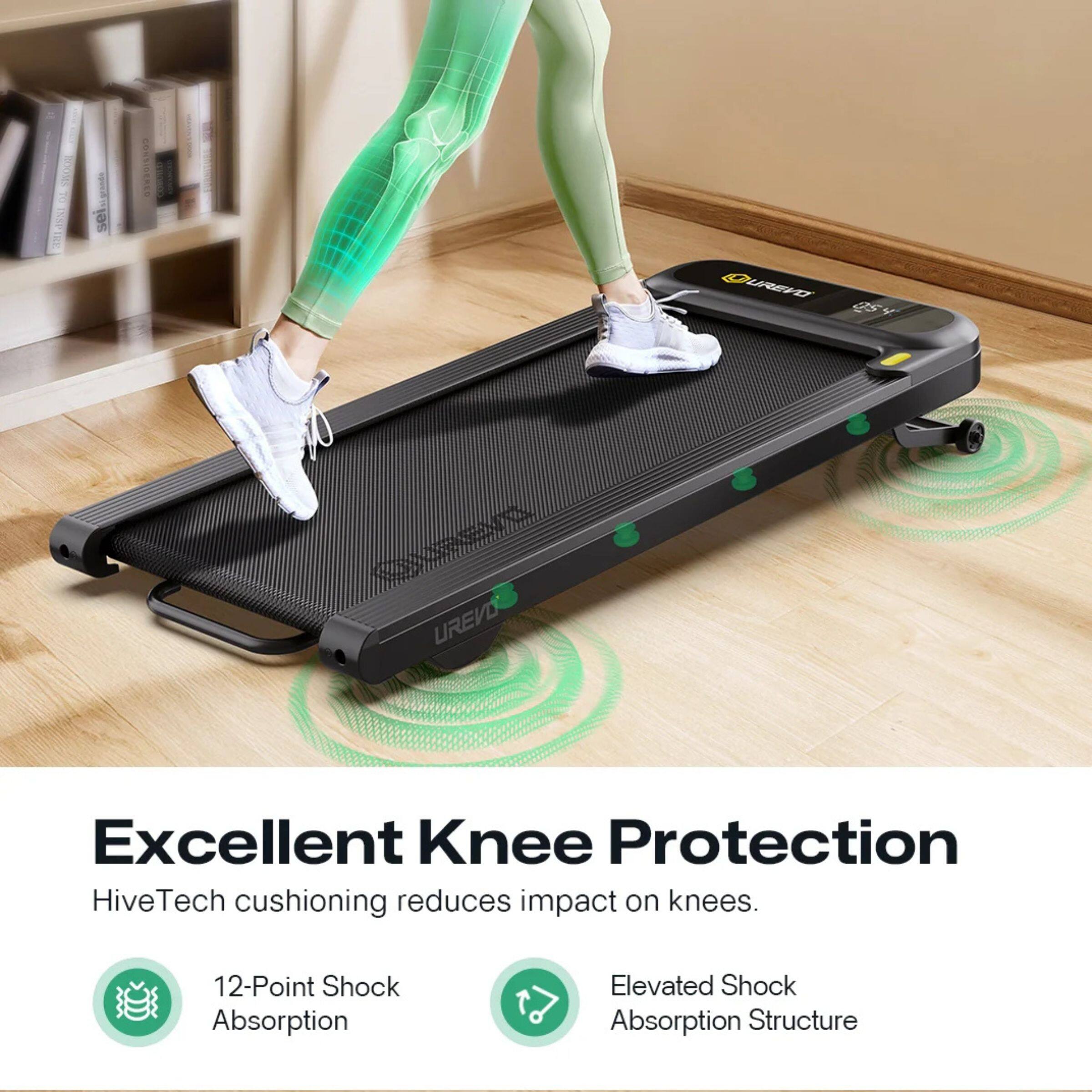 Excellent Knee Protection  
HiveTech cushioning reduces impact on knees.  

12-Point Shock Absorption  
Elevated Shock Absorption Structure