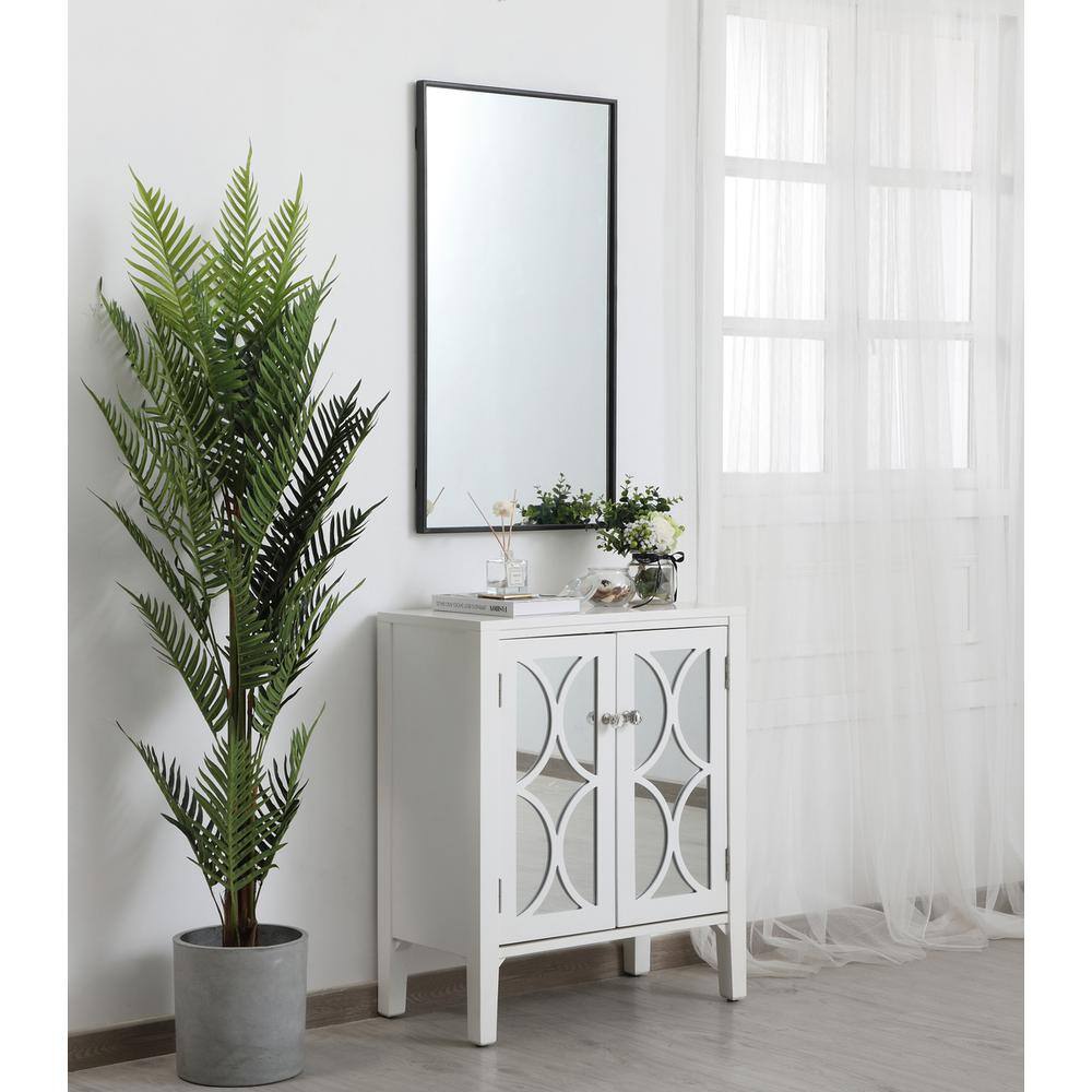 Alt View 1. Elegant Decor - Metal frame rectangle mirror 20 inch in Black - Black.