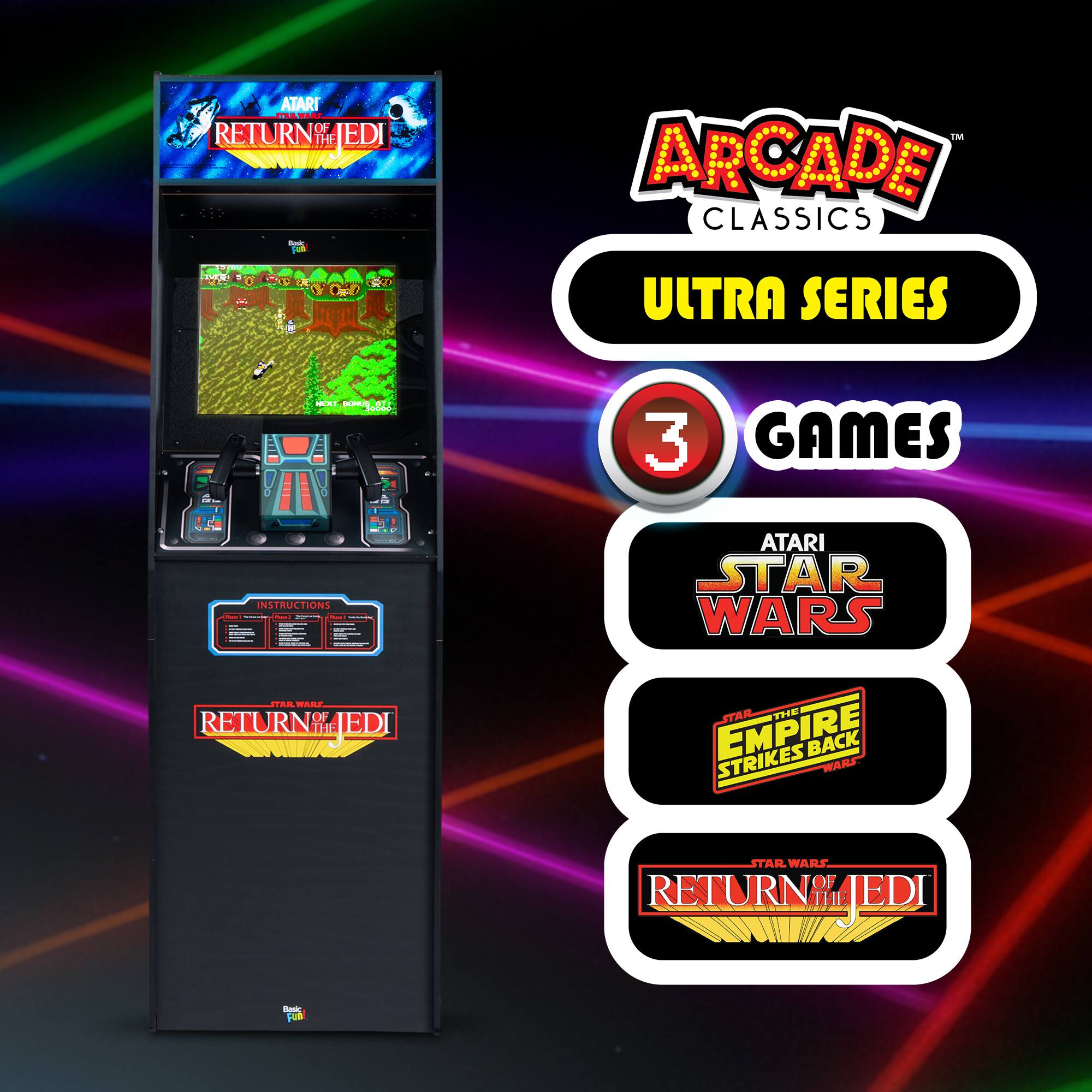 ATARI RETURN OF THE JEDI

ARCADE CLASSICS ULTRA SERIES

3 GAMES

ATARI STAR WARS
THE EMPIRE STRIKES BACK
RETURN OF THE JEDI