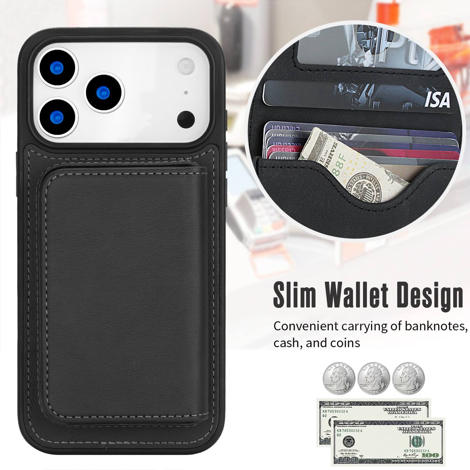 ISA CIsCOLOU UIUI L053IS VICCDI LINERN SERVE i IS 88F STALES ROLE AM Slim Wallet Design Convenient carrying of banknotes, cash, and coins ... SCERT - 12 ERN . 16530230 12 AEN BRANENICT - 1. 8765302321 L MMD