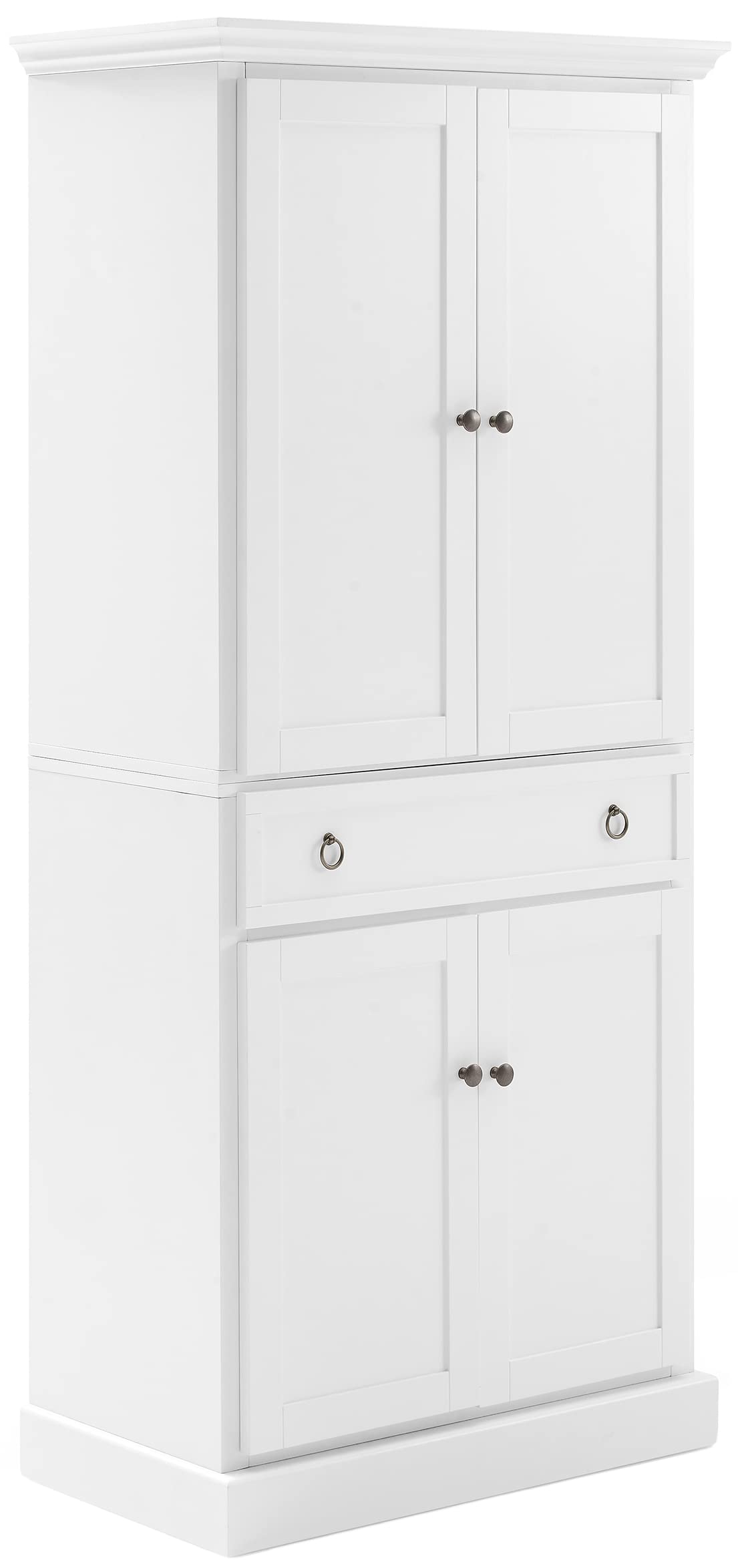 Angle. Crosley Furniture - Winston Kitchen Storage Pantry - White.