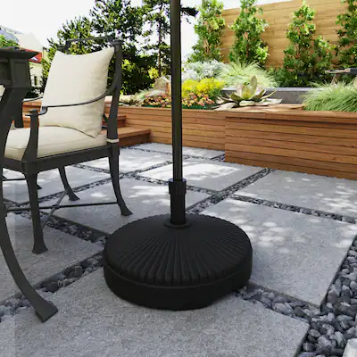 curved patio umbrella stand Outsunny Base for Outdoor & Poolside Umbrellas HEAVY DUTY Nuu Garden Outdoor 33 lb.