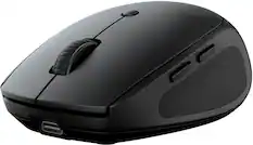 Front. JLab - Go Charge Wireless Scroll Mouse - Black.