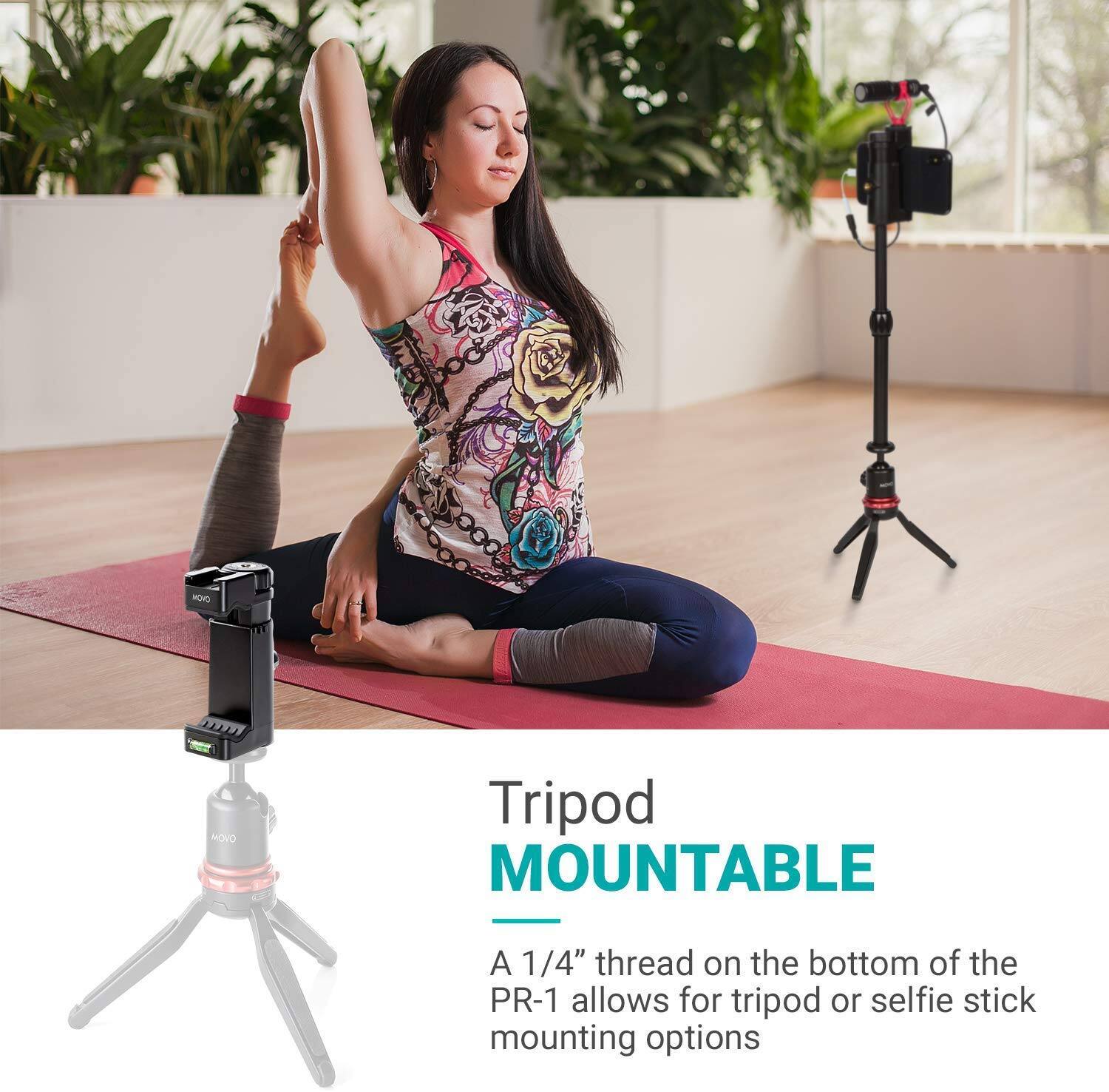 Tripod MOUNTABLE

A 1/4" thread on the bottom of the PR-1 allows for tripod or selfie stick mounting options