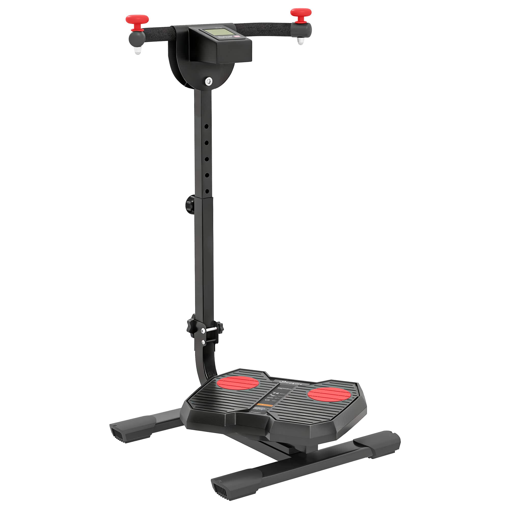 Soozier - Foldable Ab Twister Board for Waist Trimming with Screen Showing Time, Calories, Ab Workout Equipment - Red