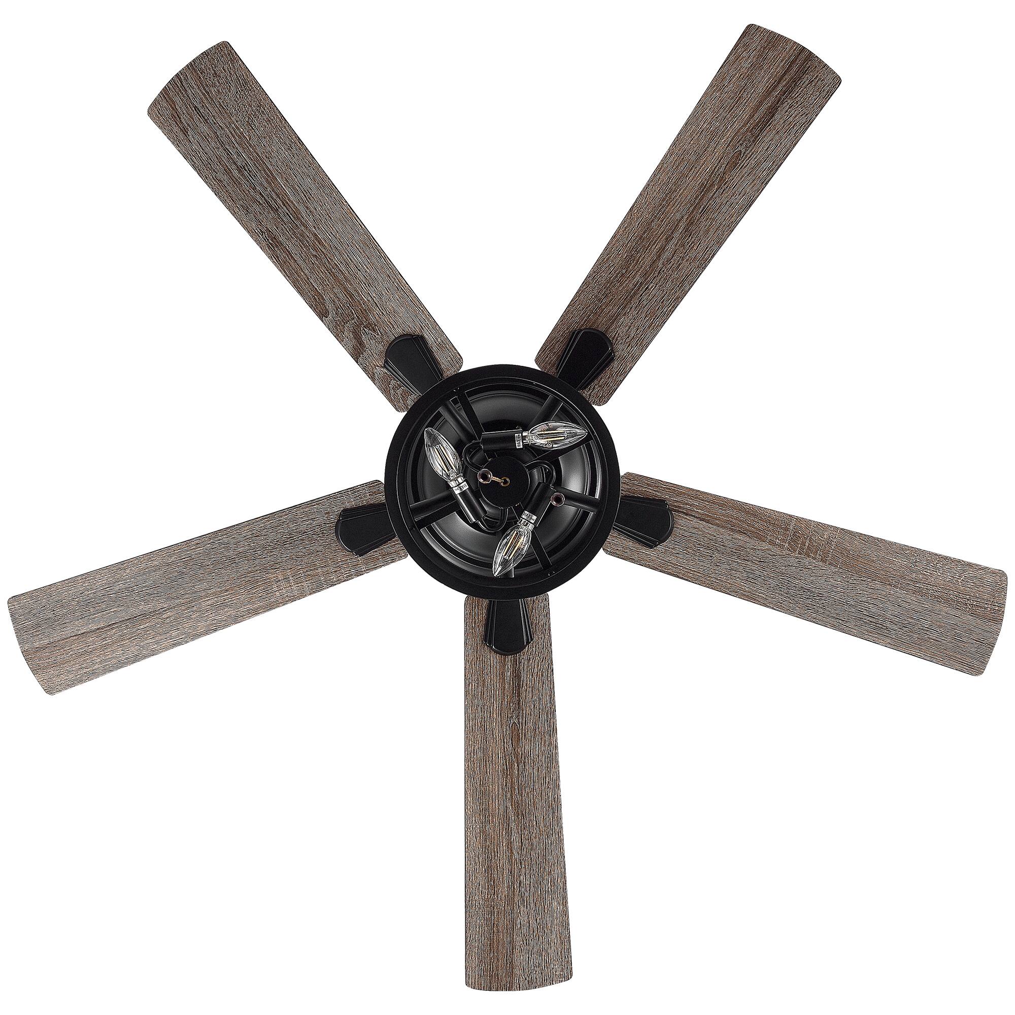 Alt View 9. Breezary - 52-In Indoor Flush Mount Ceiling Fan with Light Kit, 5 Dual-Tone Plywood Blades, Reversible Motor, Remote/Chain Control - Dual Wood Grain + Pull Chain Control.