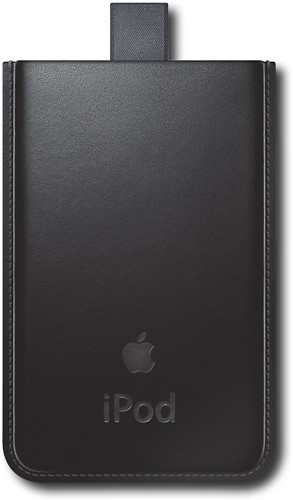 Best Buy: Apple® Leather Case for 30GB Apple® iPod™ Black MA398G/A