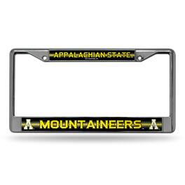 Rico Industries - Appalachian State Mountaineers Sparkly Glitter Bling Look Chrome License Plate Frame - Multi
