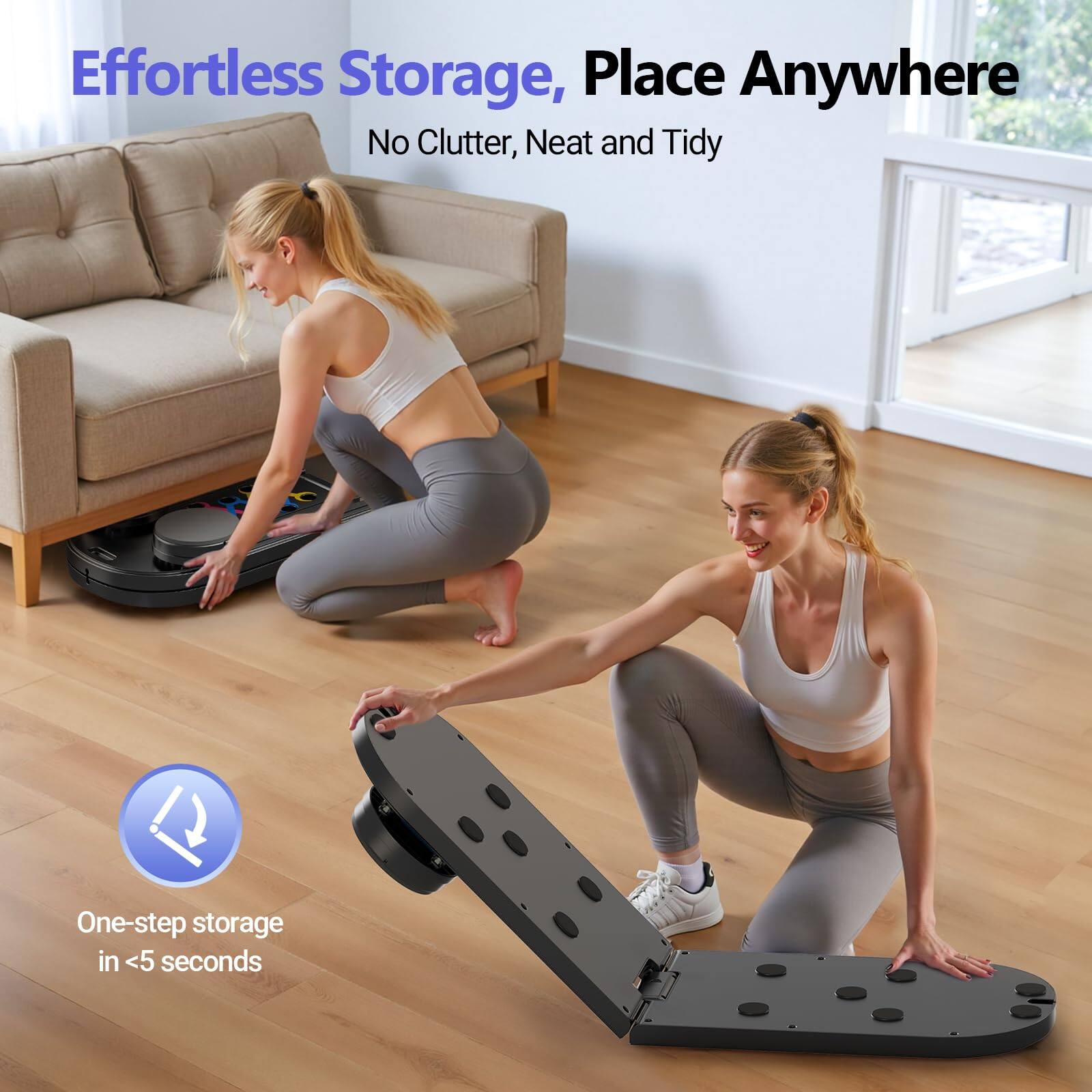 Effortless Storage, Place Anywhere  
No Clutter, Neat and Tidy  

One-step storage in <5 seconds