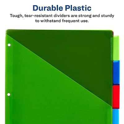 Durable Plastic  
Tough, tear-resistant dividers are strong and sturdy to withstand frequent use.