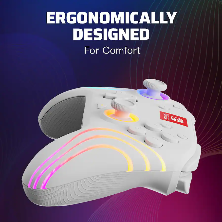 PDP Afterglow Wave Wireless RGB Gaming Controller for Nintendo Switch ...