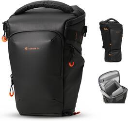 TARION - Expandable Camera Holster: Waterproof Bag for DSLR with 70-200mm to 400mm Lenses - TriadPack - Black