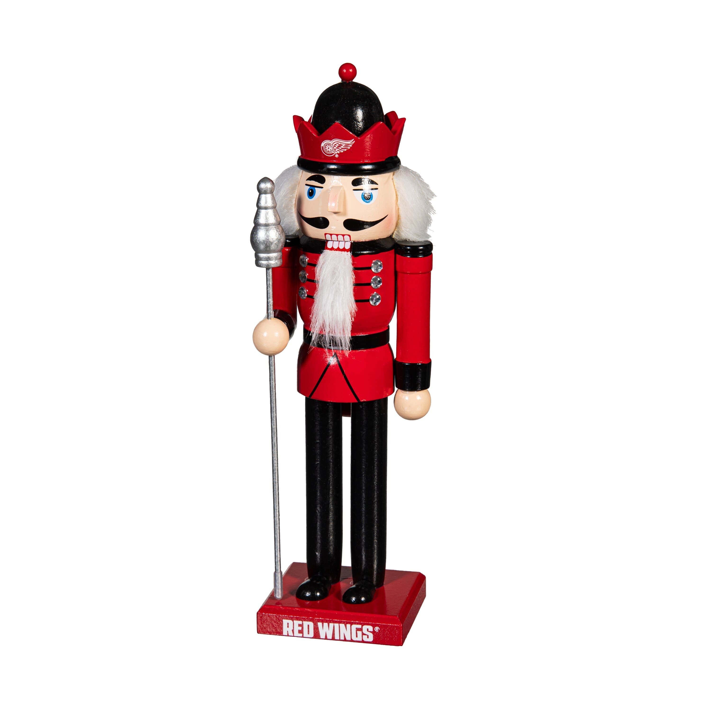 Evergreen Enterprises - Detroit Red Wings 12" Wooden Nutcracker Statue - Multicolor