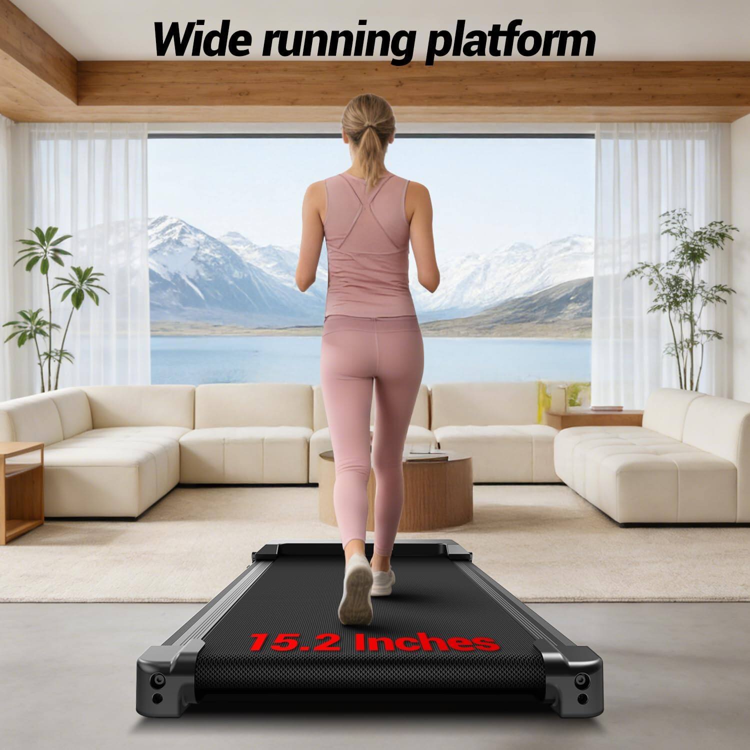 Wide running platform  
15.2 inches