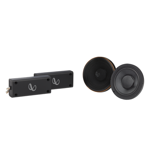 Front. Infinity - INFINITY KAPPA303S 3” car audio midrange   w/bandpass crossover enclosure - Black.