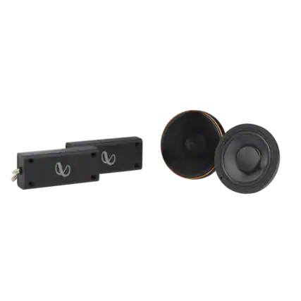 Front. Infinity - INFINITY KAPPA303S 3” car audio midrange w/bandpass crossover enclosure - Black.