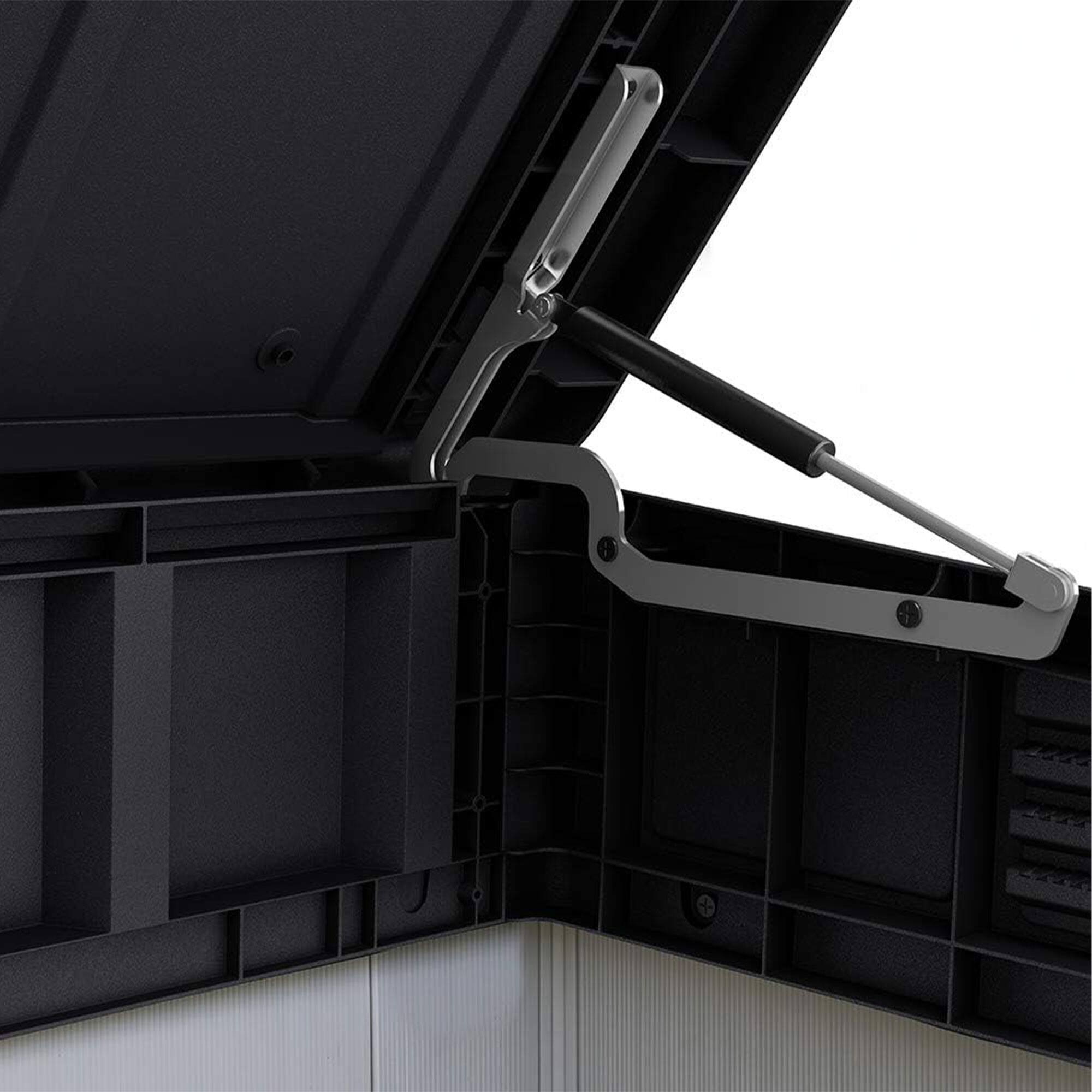 Alt View 8. Keter - Keter KET-237831 Elite Store Outdoor Storage Shed Patio Furniture for Tools - Gray.