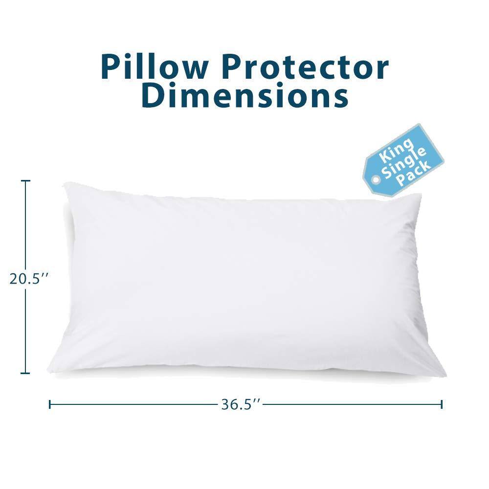 Pillow Protector Dimensions  
King Single Pack  
20.5" x 36.5"